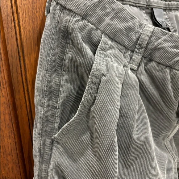 NSF Womens Cotton Corduroy High Rise button fly Straight Leg Pants Gray Size 25 - Picture 2 of 7
